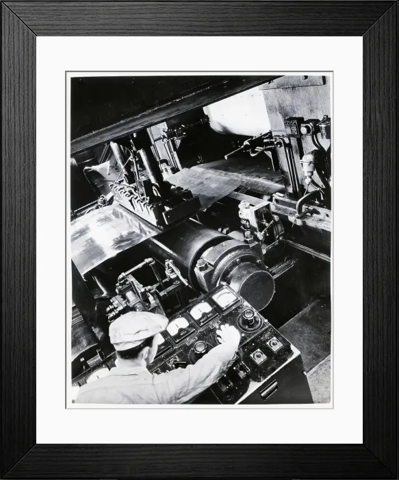 Framed Print : Cold Rolling Of Iron At Carnegie Steel