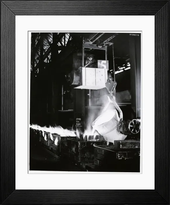 Framed Print : Pouring Cylinder Blocks Framed Print : Pouring Cylinder Blocks