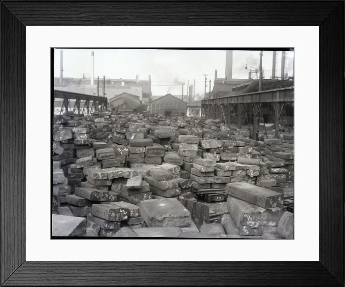 Framed Print : Luken Steel Company - Ingot Stock Yard Framed Print : Luken Steel Company - Ingot Stock Yard