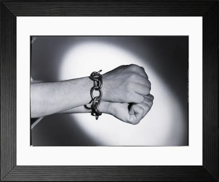 Framed Print : Chained Hands Framed Print : Chained Hands