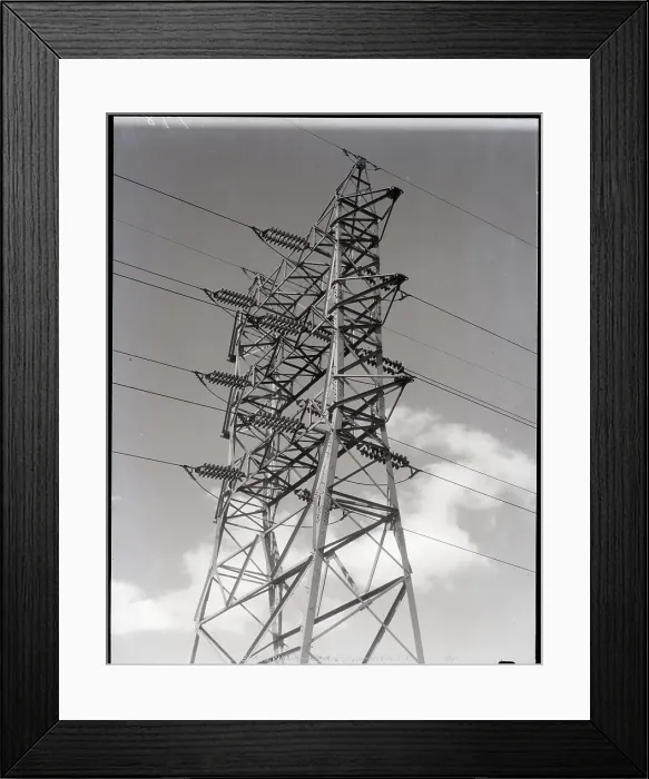 Framed Print : 200, 000-Volt Transmission Tower