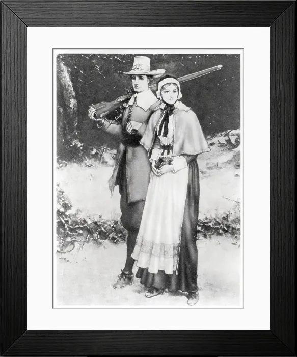 Framed Print : John and Priscilla Alden Framed Print : John and Priscilla Alden