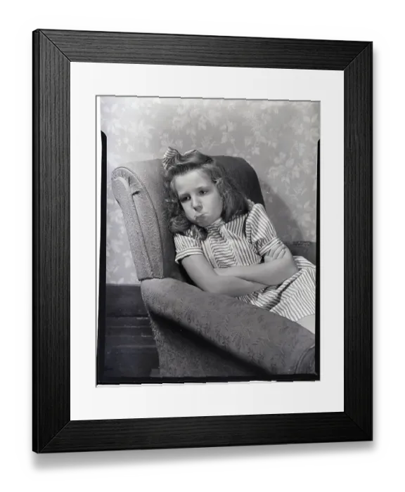 Framed Print : Pouting Girl