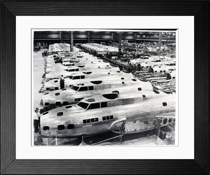 Framed Print : Boeing B-17 Flying Fortress Assembly Line Framed Print : Boeing B-17 Flying Fortress Assembly Line