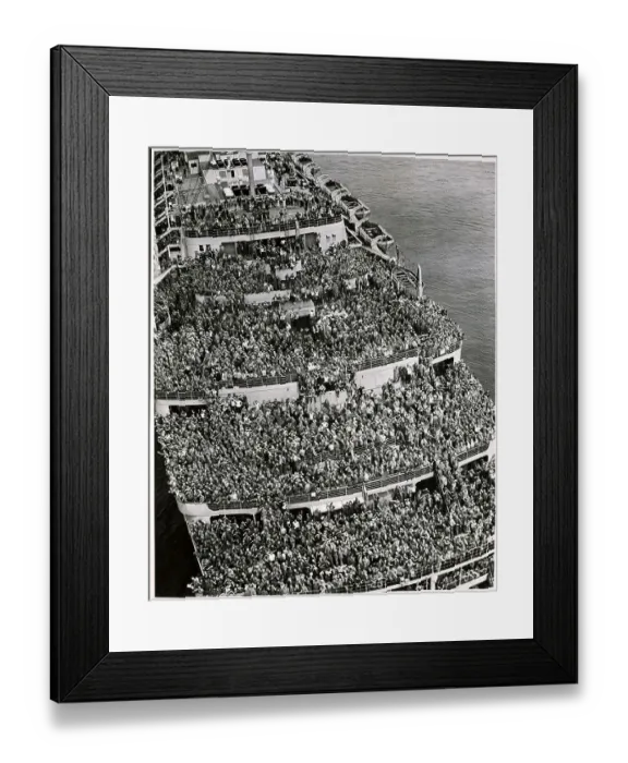 Framed Print : Veterans On Ship In Ny Harbor Framed Print : Veterans On Ship In Ny Harbor