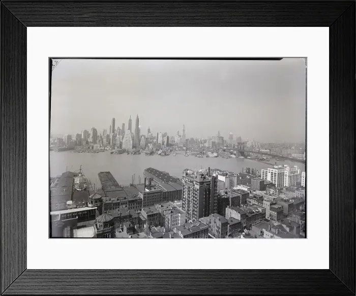 Framed Print : Lower Manhattan From Brooklyn