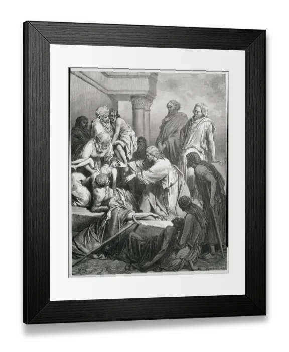Framed Print : Jesus Healing The Sick Framed Print : Jesus Healing The Sick
