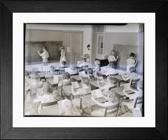 Framed Print : Schoolroom Scene Framed Print : Schoolroom Scene