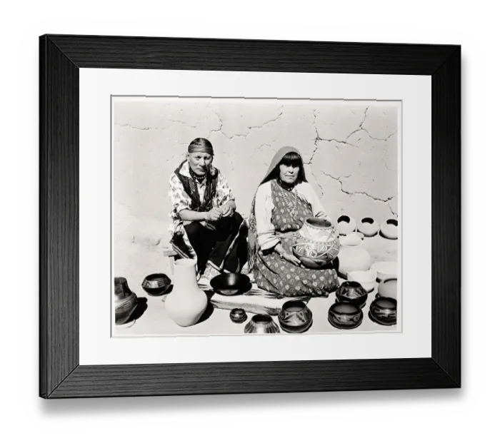 Framed Print : San Ildefonso Indians With Handiwork Framed Print : San Ildefonso Indians With Handiwork