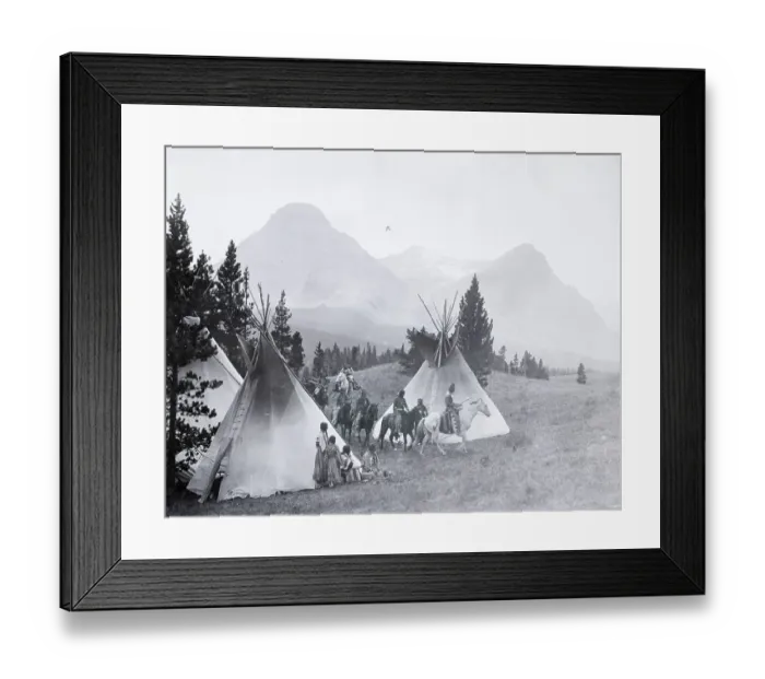 Framed Print : Indians About To Leave For The Hunt Framed Print : Indians About To Leave For The Hunt