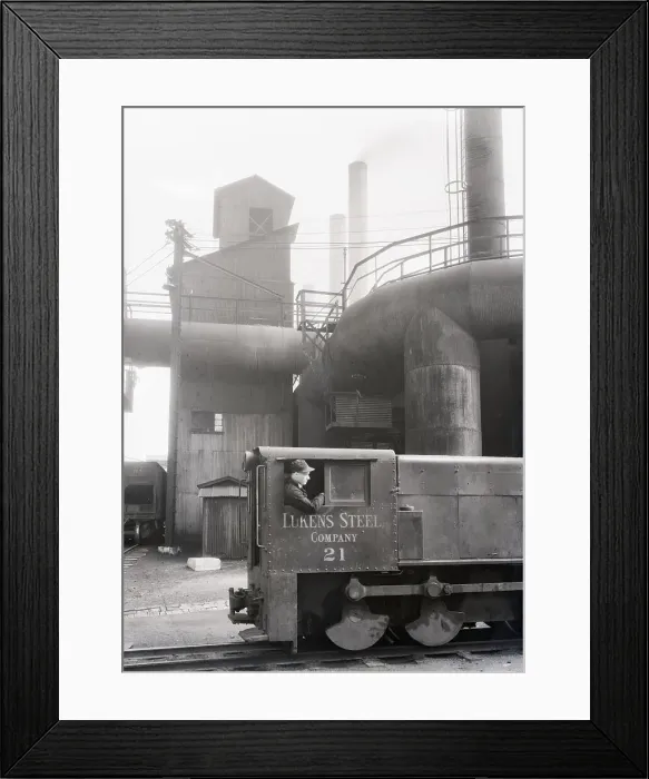 Framed Print : Lukens Steel Yard