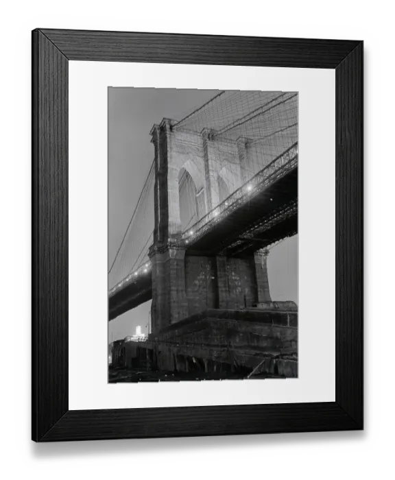 Framed Print : New York'S Brooklyn Bridge At Night Framed Print : New York'S Brooklyn Bridge At Night
