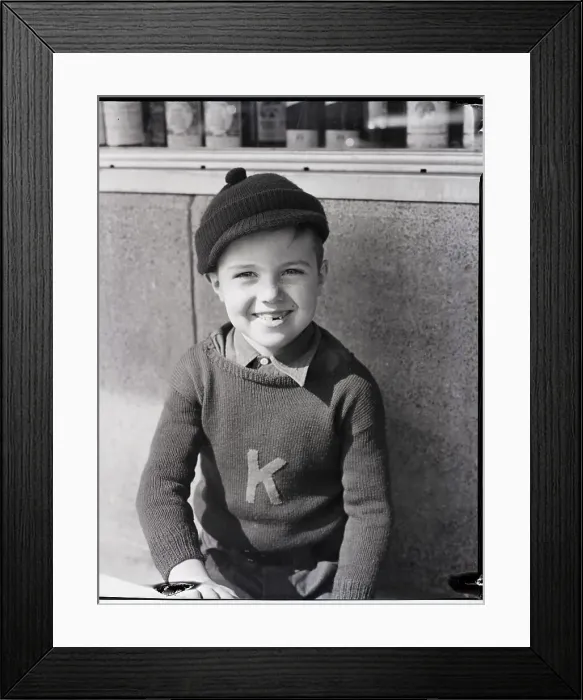 Framed Print : Little Boy In Knitted Cap Framed Print : Little Boy In Knitted Cap