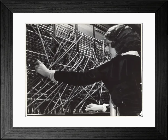 Framed Print : New York Telephone Operator Framed Print : New York Telephone Operator