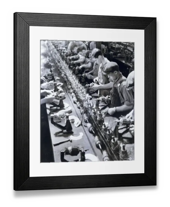 Framed Print : Assembly Line at the Ford Generator Factory Framed Print : Assembly Line at the Ford Generator Factory
