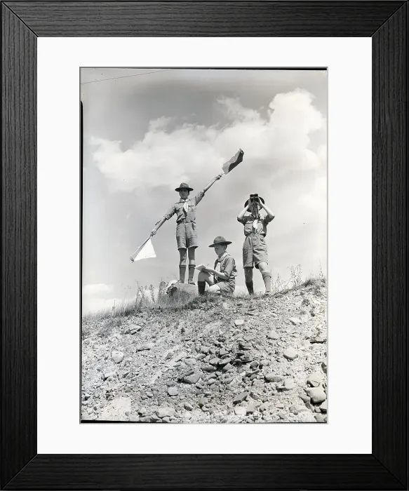 Framed Print : Boy Scouts Signsling Framed Print : Boy Scouts Signsling