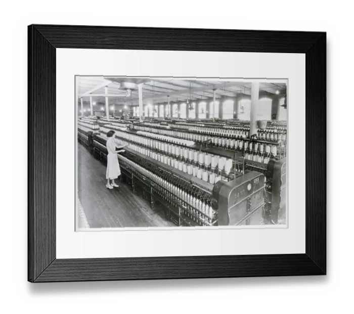 Framed Print : Woman in a Cotton Mill Framed Print : Woman in a Cotton Mill