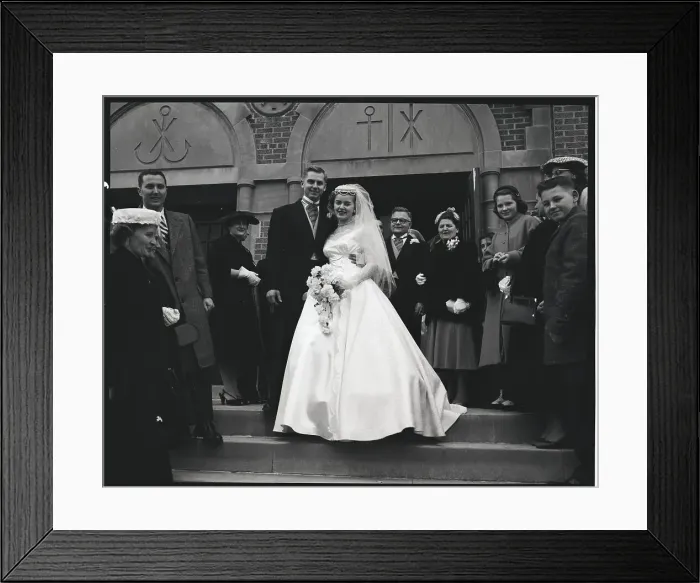 Framed Print : Bride And Groom Leaving Church Framed Print : Bride And Groom Leaving Church