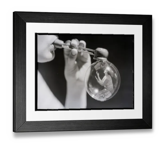 Framed Print : Woman Trapped in a Bubble Framed Print : Woman Trapped in a Bubble