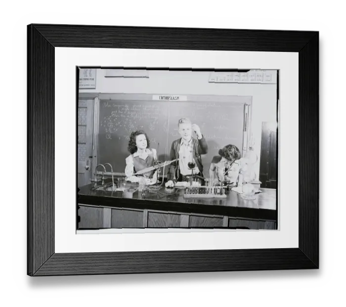 Framed Print : High School Students in Science Laboratory Framed Print : High School Students in Science Laboratory