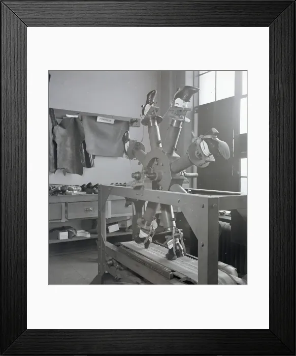 Framed Print : Shoe Testing Machine