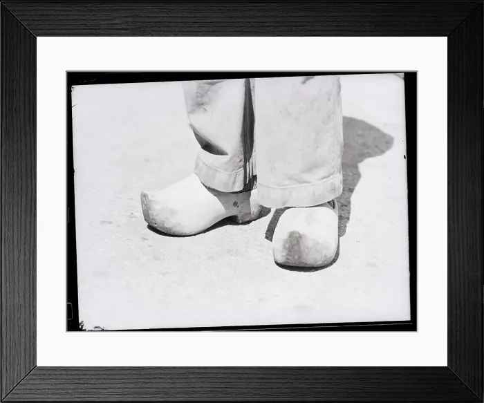 Framed Print : Wooden Shoes of a French Villager