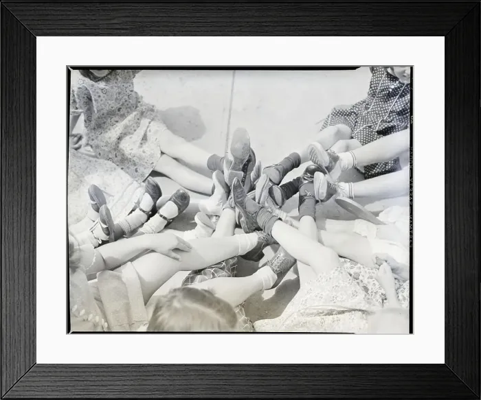 Framed Print : Circle of Children's Feet