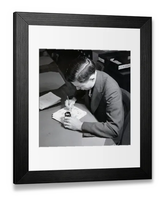 Framed Print : FBI Expert Comparing Fingerprints Framed Print : FBI Expert Comparing Fingerprints