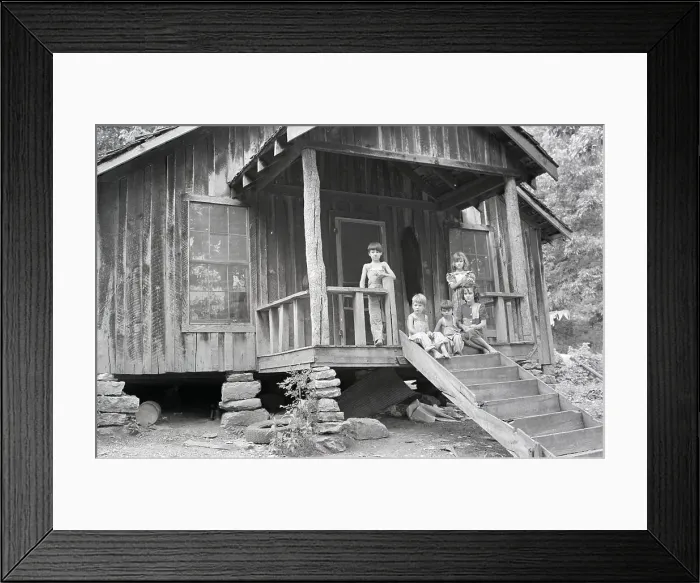 Framed Print : Poor White Children in the Ozarks Framed Print : Poor White Children in the Ozarks