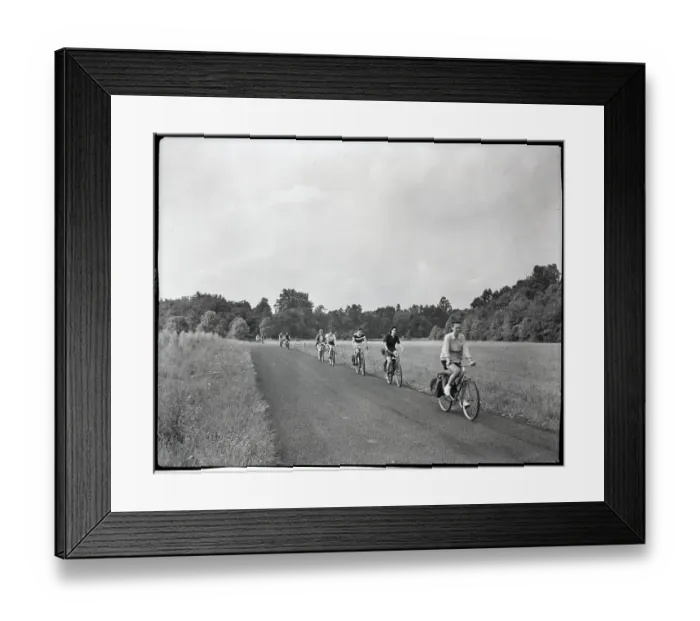 Framed Print : Americans On Bike Trek Framed Print : Americans On Bike Trek