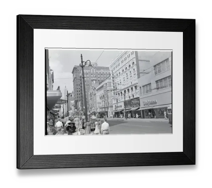 Framed Print : Shopping Center, Street Corners Framed Print : Shopping Center, Street Corners