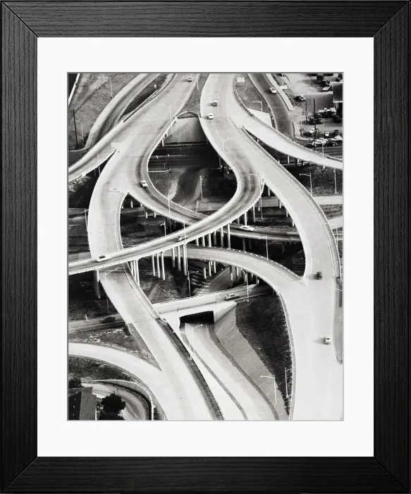 Framed Print : Four-Level Interchange at Turnpike Framed Print : Four-Level Interchange at Turnpike