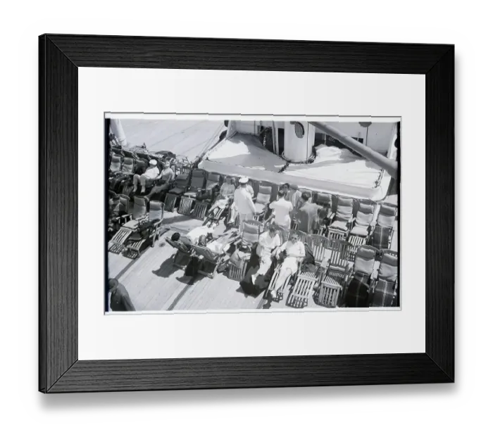 Framed Print : Life On Board An Oceanliner