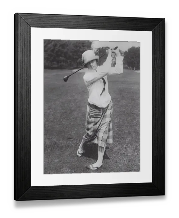 Framed Print : Virginia Van Wie Playing Golf Framed Print : Virginia Van Wie Playing Golf