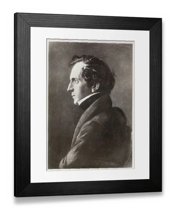 Framed Print : Composer Felix Mendelssohn in Suit Framed Print : Composer Felix Mendelssohn in Suit