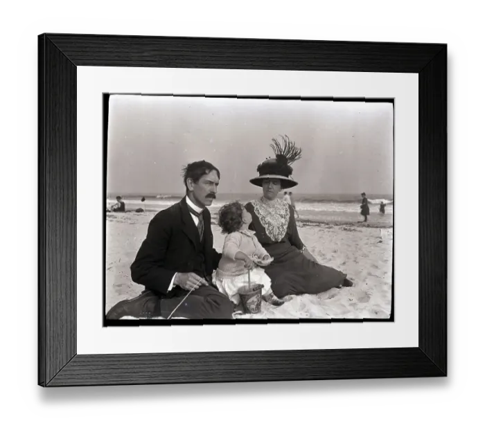 Framed Print : Family Outing / Couple W / Child Framed Print : Family Outing / Couple W / Child