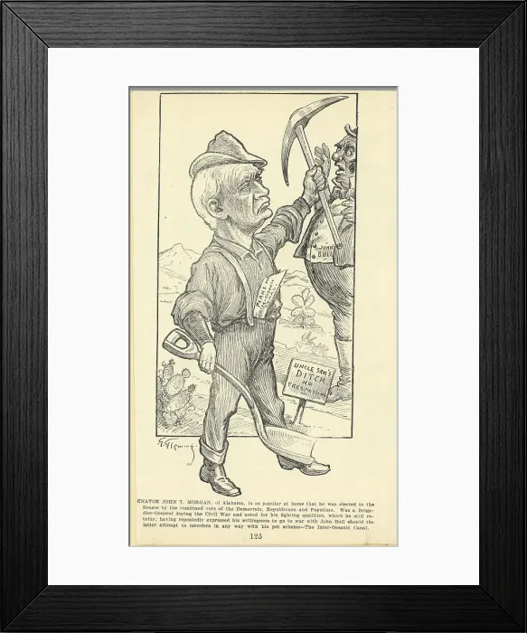 Framed Print : Caricature Of Sen John Morgan Framed Print : Caricature Of Sen John Morgan