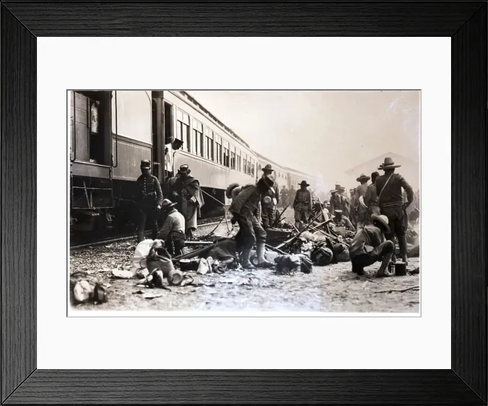 Framed Print : Federal Troops Battle Catholic Rebels Framed Print : Federal Troops Battle Catholic Rebels