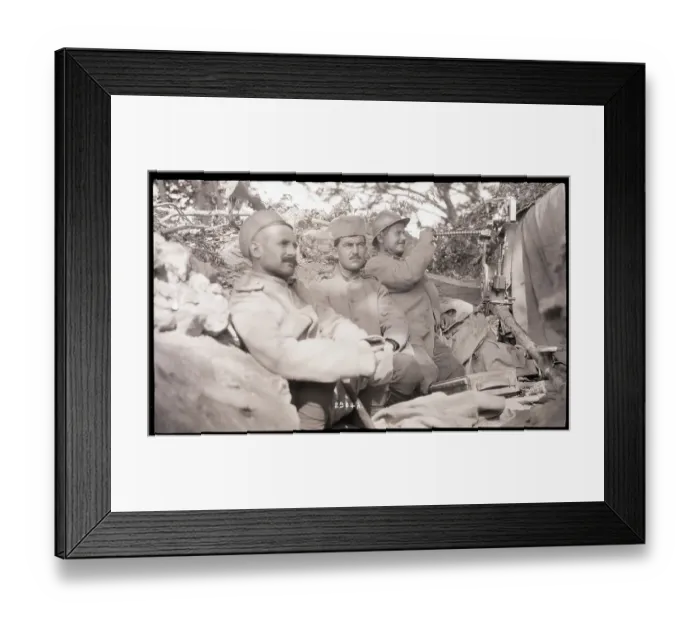 Framed Print : Serbian Soldiers Loading A Machine Gun Framed Print : Serbian Soldiers Loading A Machine Gun