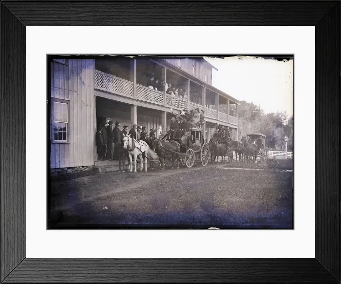 Framed Print : Arrival Of Coaches At Hotel