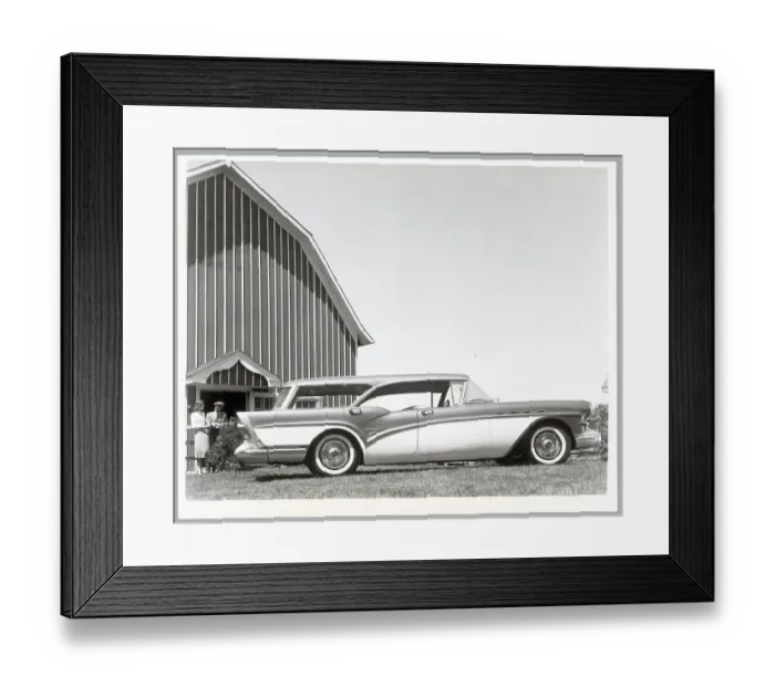Framed Print : Buick's Stylish 1957 Century Wagon