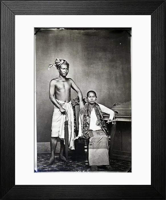 Framed Print : Portrait Of Burmese Man And Woman Framed Print : Portrait Of Burmese Man And Woman