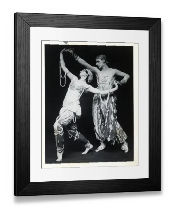 Framed Print : Ballet Dancing Couple in Costume Framed Print : Ballet Dancing Couple in Costume