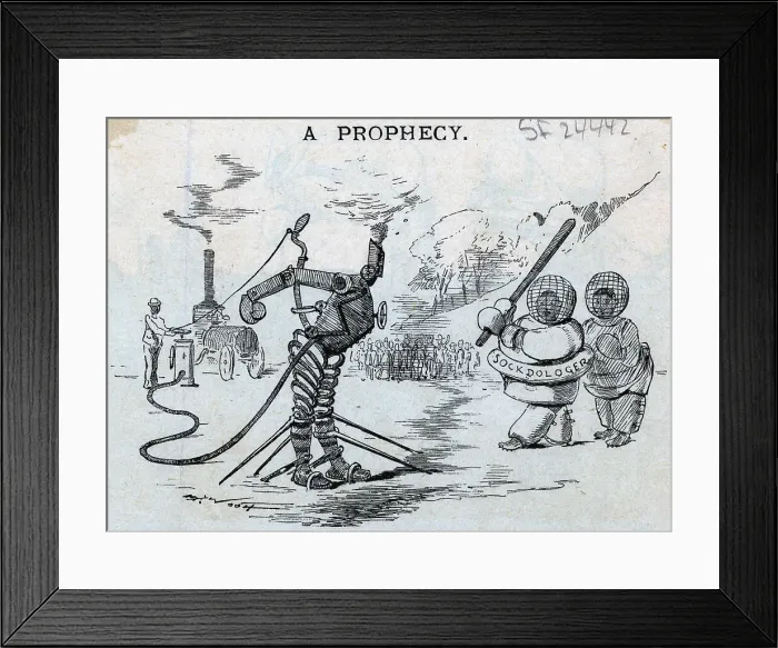 Framed Print : Robot Pitcher In Cartoon Framed Print : Robot Pitcher In Cartoon