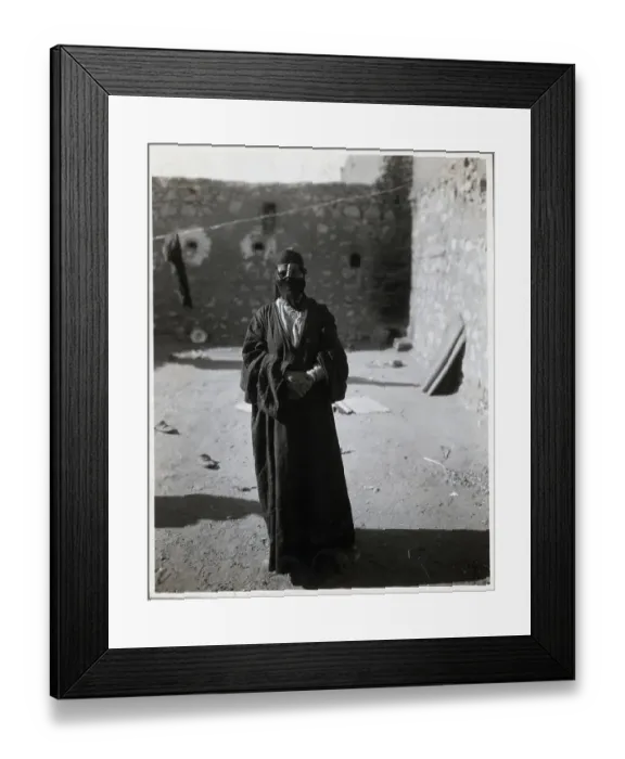 Framed Print : Woman in Traditional Dress- Full Length