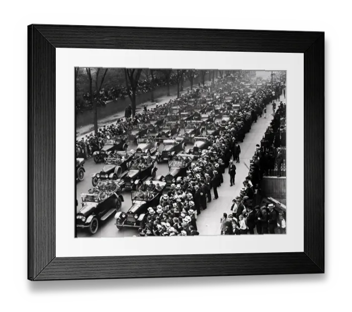 Framed Print : Parade;Wounded Soldiers In Cars; Wwi Framed Print : Parade;Wounded Soldiers In Cars; Wwi