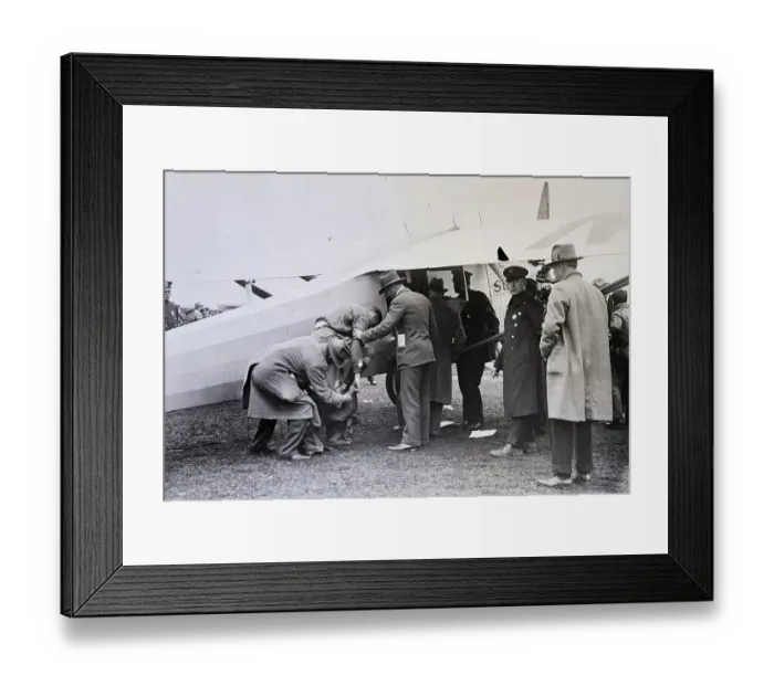 Framed Print : Charles Lindbgergh Getting Ready To Fly Framed Print : Charles Lindbgergh Getting Ready To Fly