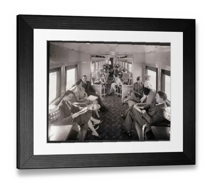 Framed Print : Observation Car In A Train