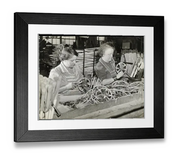Framed Print : Women Working In Factory