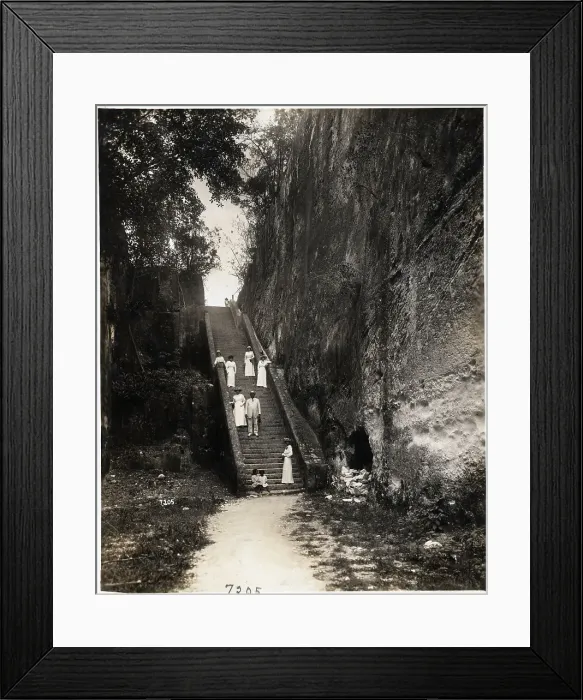 Framed Print : People Stand on Large Outdoor Stairway Framed Print : People Stand on Large Outdoor Stairway